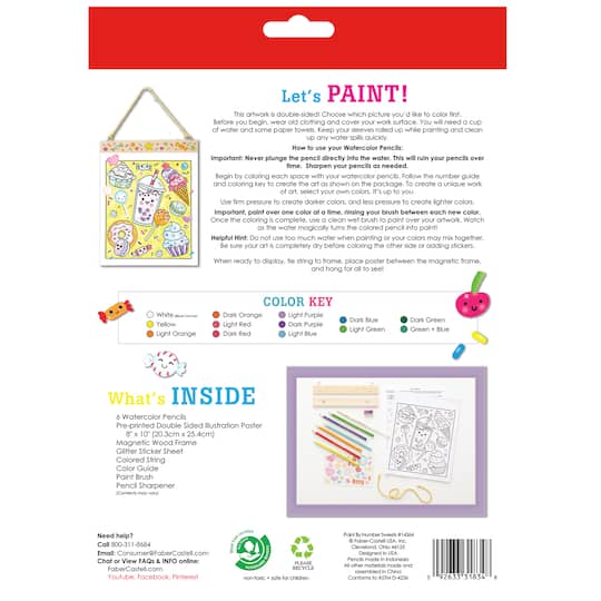 Faber-Castell® Sweets Paint by Number Wall Art Kit